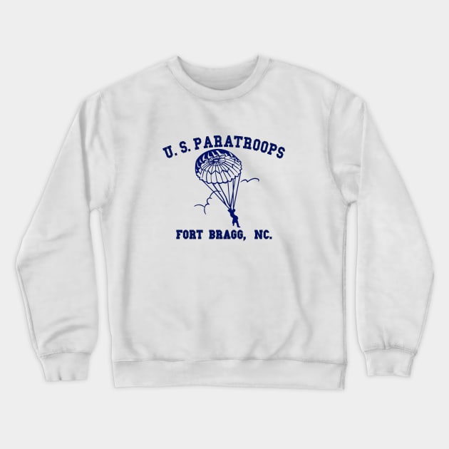 US Paratroops Fort Bragg NC WW2 Crewneck Sweatshirt by Jose Luiz Filho